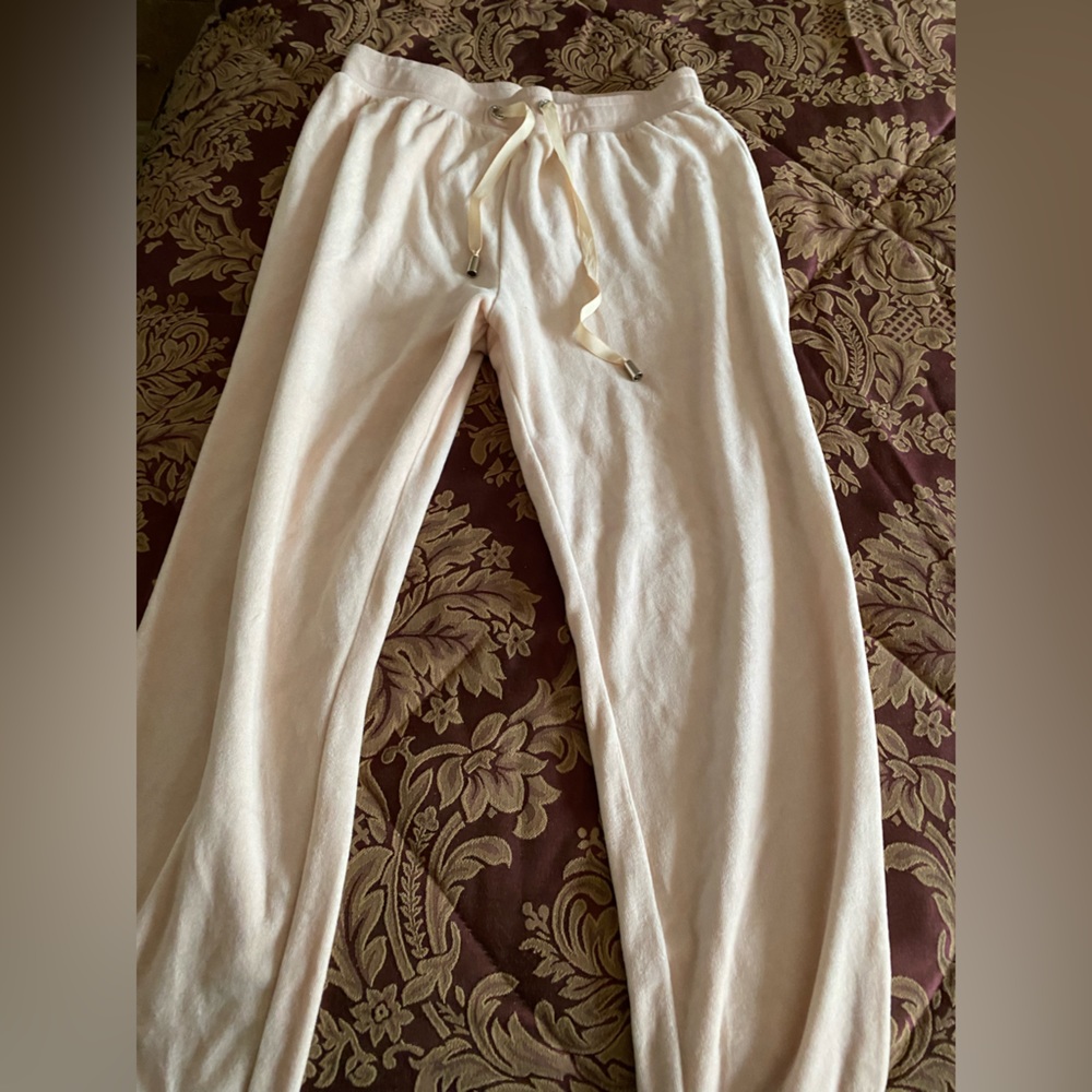 Bebe womens pink velour Joggers